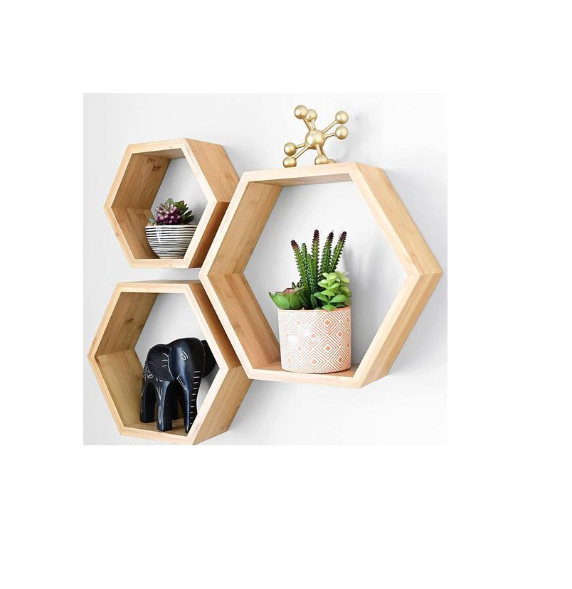 Home Decoration Wood Solid wall decorative items Handicraft Art & Art 100% Handmade Laser Engraving Love hexagon shape