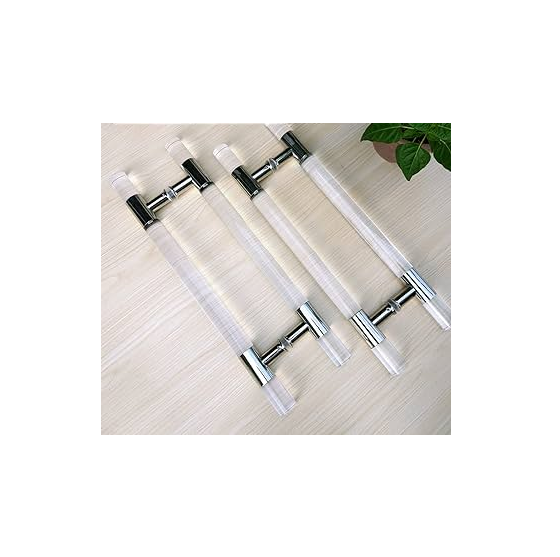 Unique stylish Acrylic door handle hardware handle selling wholesale supplier acrylic door handle 4 piece shinny polished