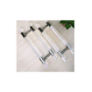 Unique stylish Acrylic door handle hardware handle selling wholesale supplier acrylic door handle 4 piece shinny polished