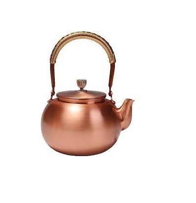 100% Pure Copper Tea Kettle Hammered Design black handle With Copper Antique Copper Tea and Milk Kettle for sale