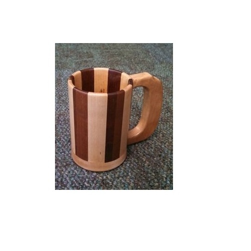 Top Seller Pure Creative Handmade Wood beer Bat Mug Wood Beer Mug for customized size hot sale product