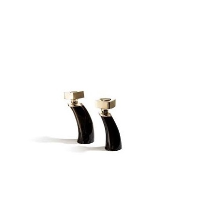 Horn Candle Candlestick Holders Set of 2 Table Decorative Candle Stand for Wedding and handmade shinny polished