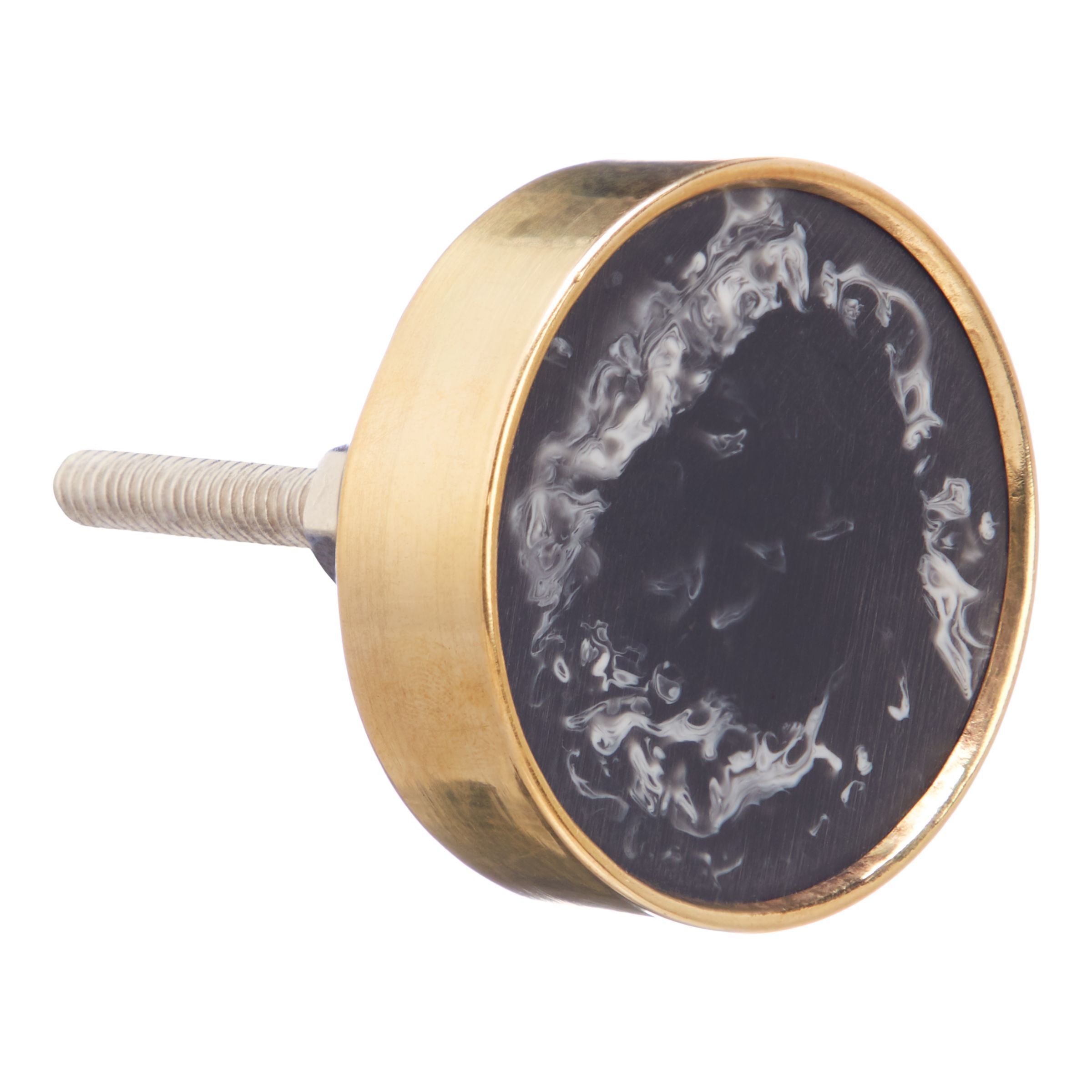 Factory Marble black knob Furniture Drawer Cabinet Wardrobe Dresser Knob Handle Pulls with sale product free sample