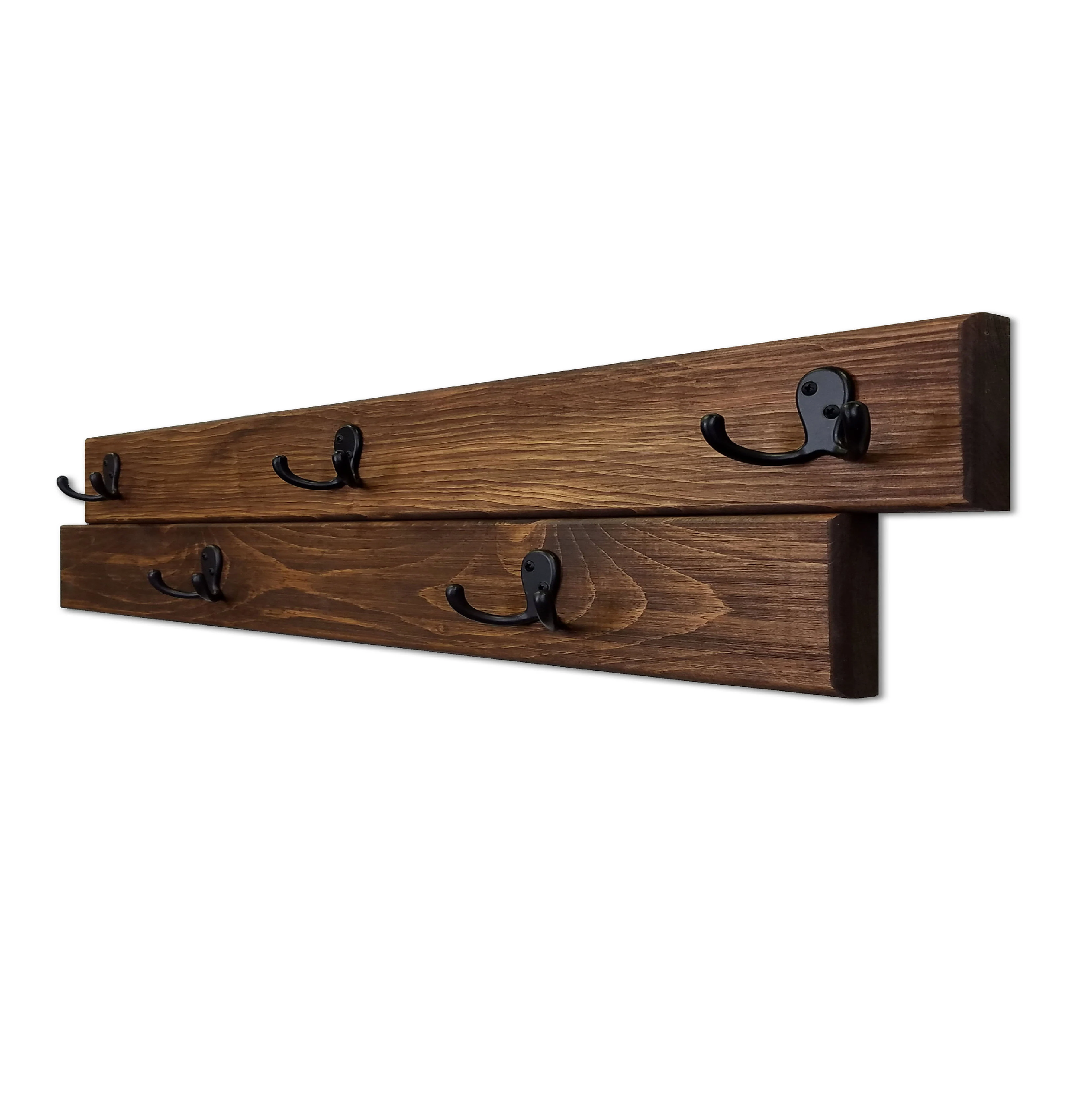 Modern Wood Wall decorative Hat And Towel Hanger Mail 4 Double Key Holder Wooden Wall Hook and sale