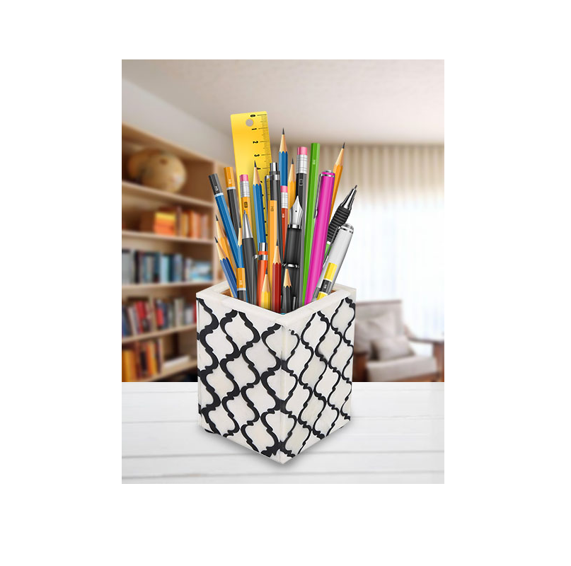 Bone inlay pen and pencil  holder for pens digital pen holder office decoration modern design piece and sale