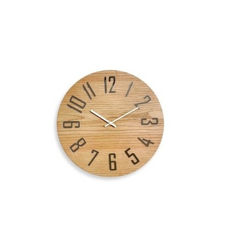 Decoration Round Shape Wooden Handmade Antique Style Hanging Wall Clock with handmade polished with square shape