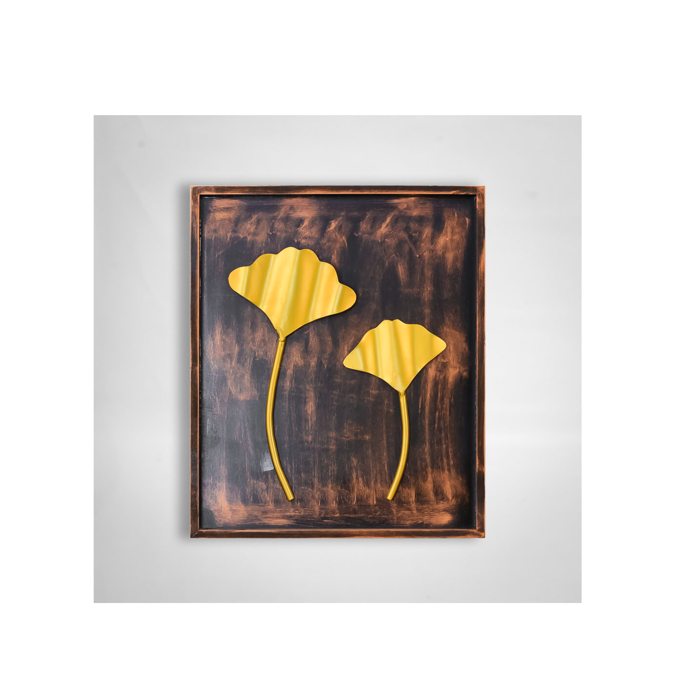 Design wood Flower Wall Decor Home Decoration 3D Art Hanging Wall Art Rusty Craft Leaf Wall look design piece and sale