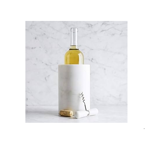 High quality Marble Wine ice chiller beer cooler standing ice bucket with lid ice bucket for club new design piece