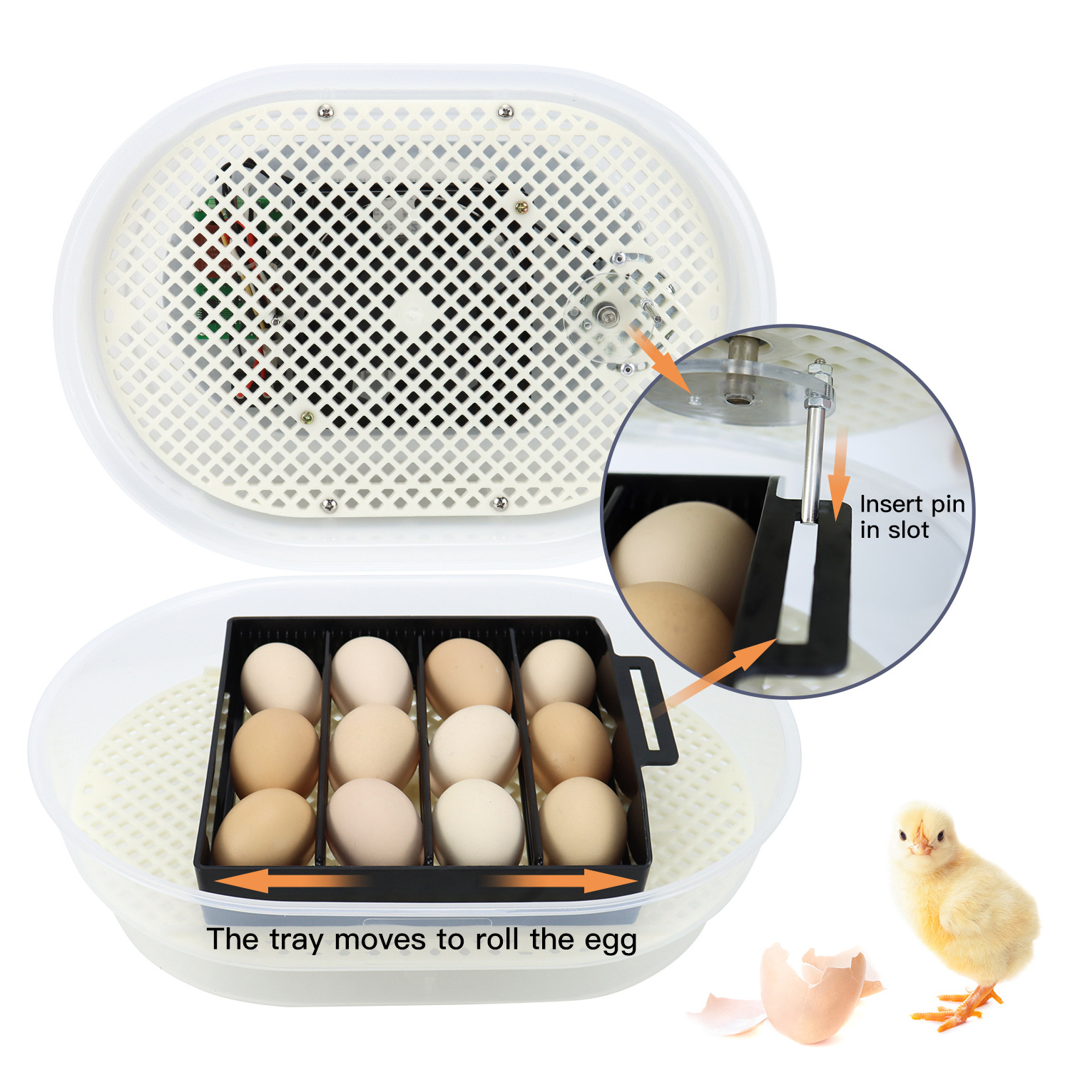 Fully Automatic Poultry Egg Incubator Price 12 Chicken Eggs Hatching Machine Commercial Incubator