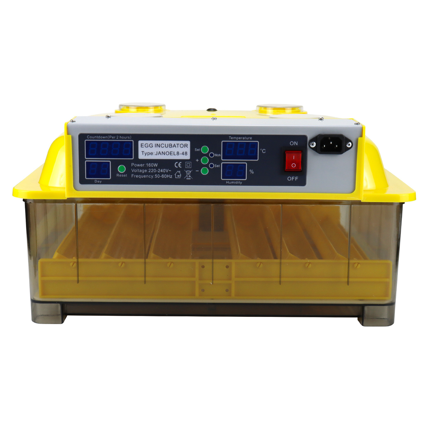 Janoel Factory Supply Automatic 48 Egg Incubator PC yellow incubator Premium Bird Incubators for Parrot and Avian Breeders