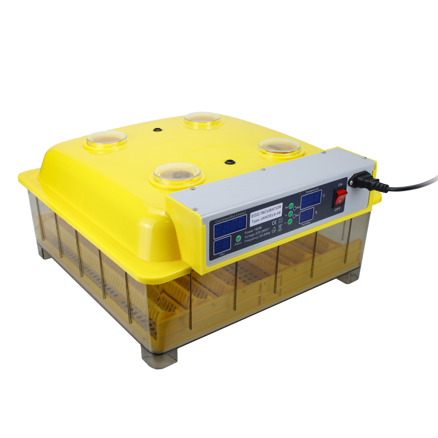 Janoel Factory Supply Automatic 48 Egg Incubator PC yellow incubator Premium Bird Incubators for Parrot and Avian Breeders