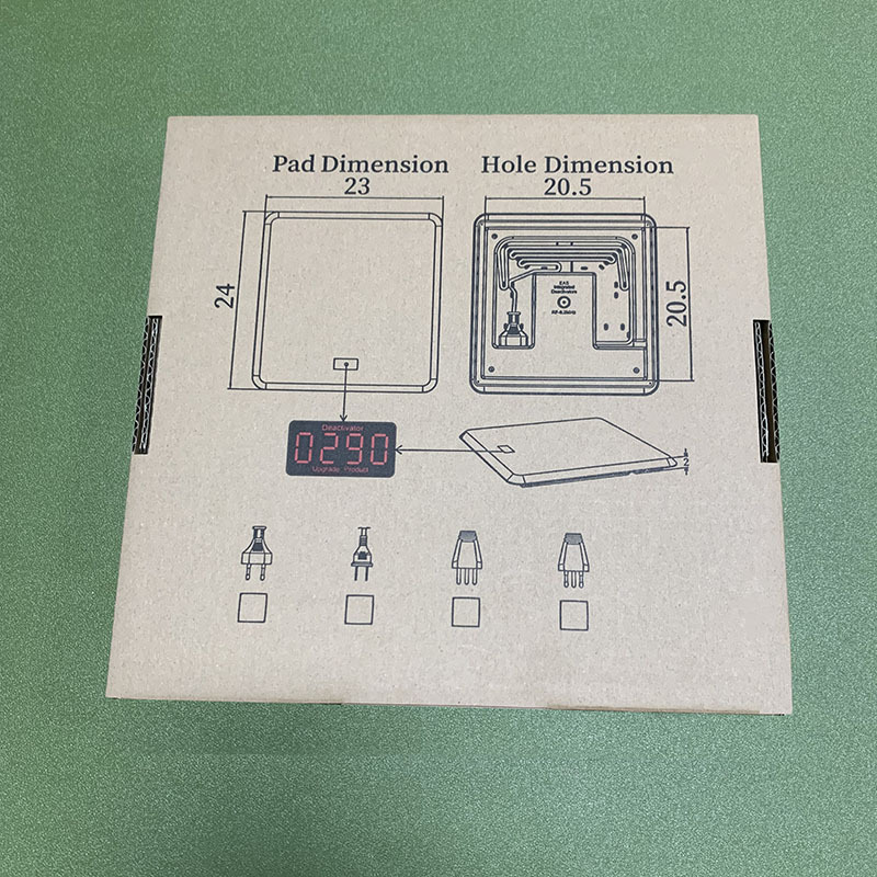 Intelligent Counter Ultra-thin Plug and play Black ABS material RF 8.2MHz EAS system anti-theft soft label deactivator