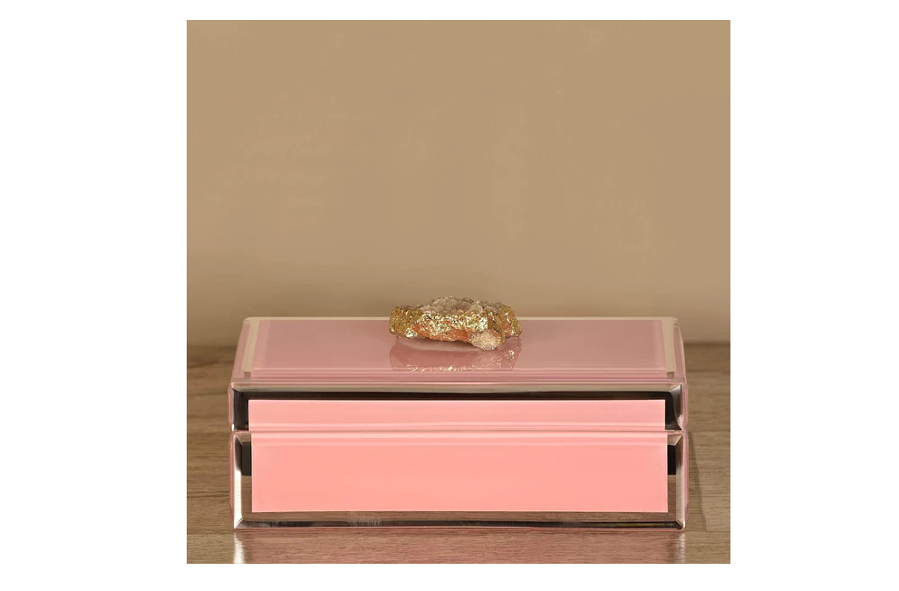 Good selling  box Trendy design  glass colored mirror ring  new style  jewelry boxes trending color fency boxes