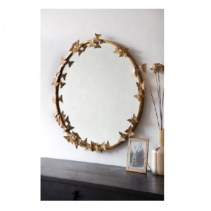 Home Decorative Wholesale Latest 2021 Bulk Handmade Wall Decor Metal Butterfly Mirror For Home Decor Living Room