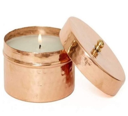 Candle Jar Iron Flat candle pot wax brass and copper Sconce jar With lid modern trending Candle votive scented wax empty jar