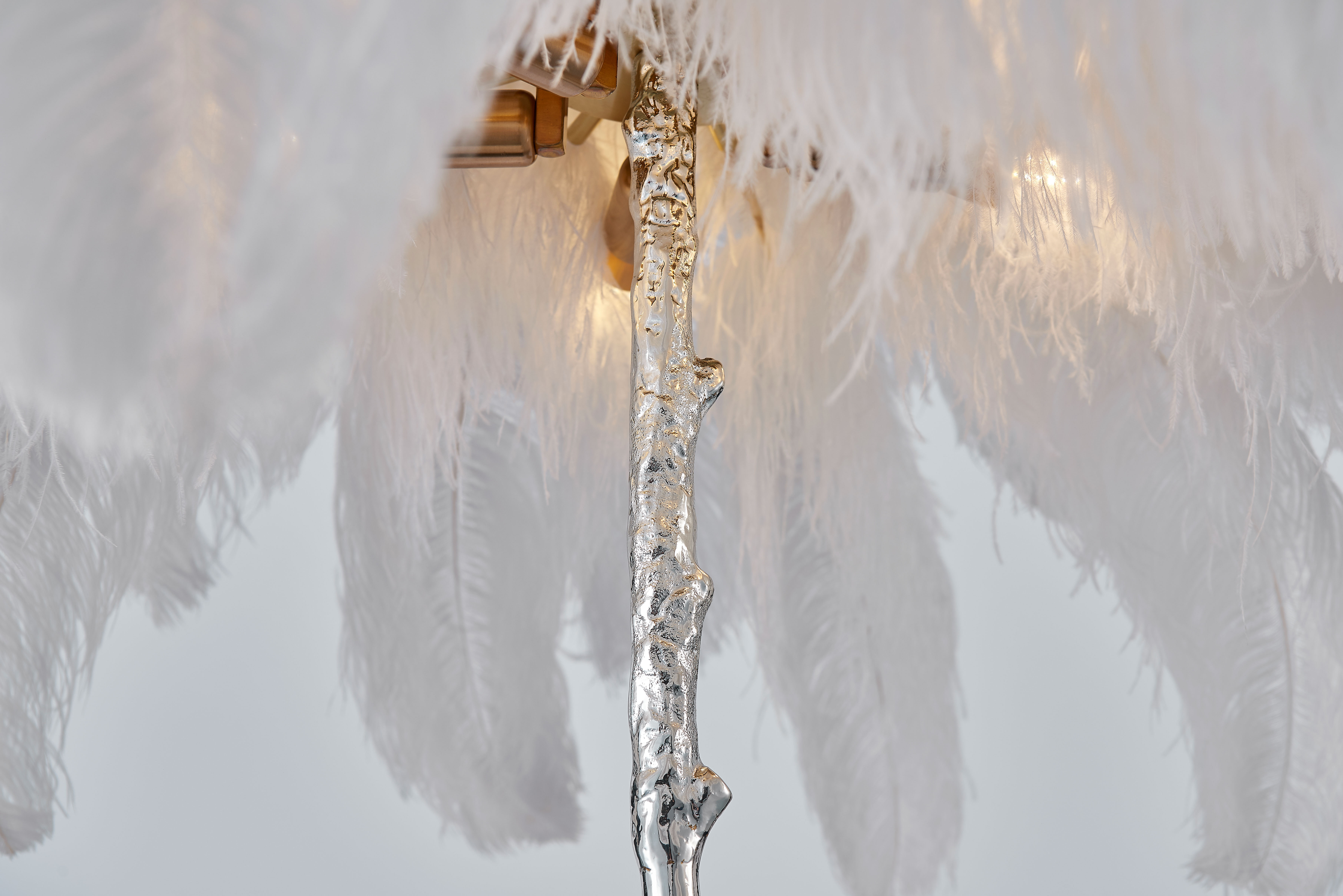 Modern Nordic Ostrich Feather Tree Floor Lamp LED Standing Lamp Living Room Bed Room Hotel Decorative Light Fixture