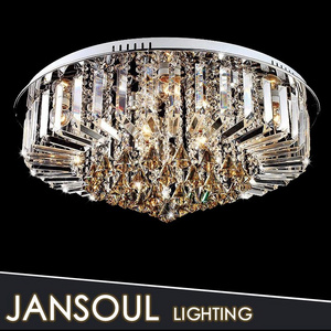 modern home decor ceiling chandelier low ceiling crystal flat lighting fixture from China Supplier