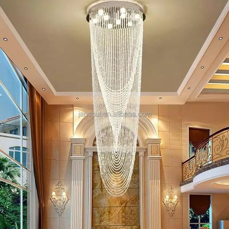 Top quality modern crystal ceiling light rectangular crystal chandelier for foyer dining roomlight