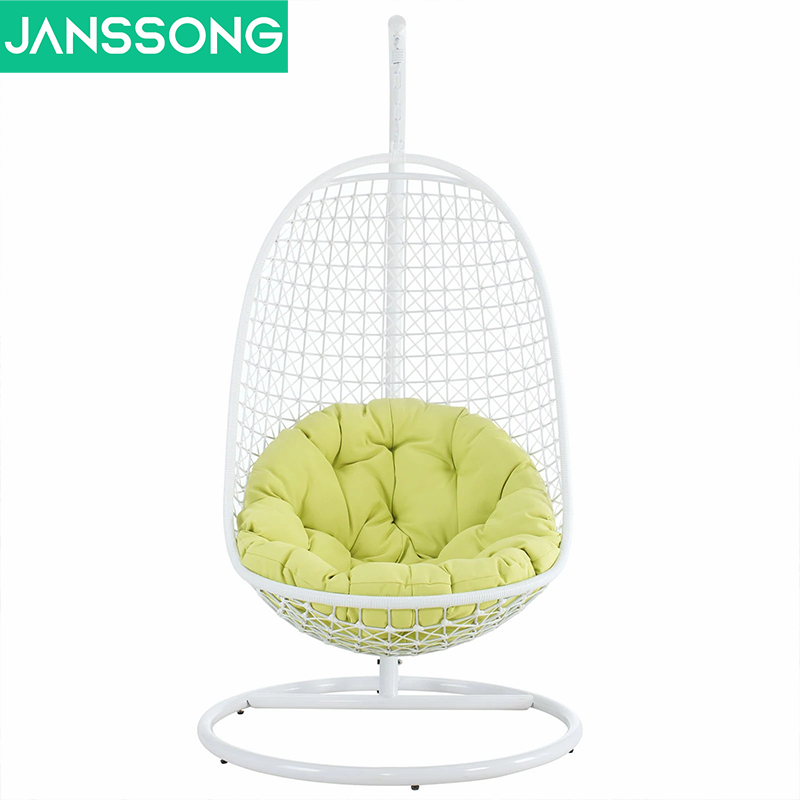 Wholesale High Quality Modern Double Egg Chairs Outdoor Hanging Cushion Rattan Egg Swing Chair