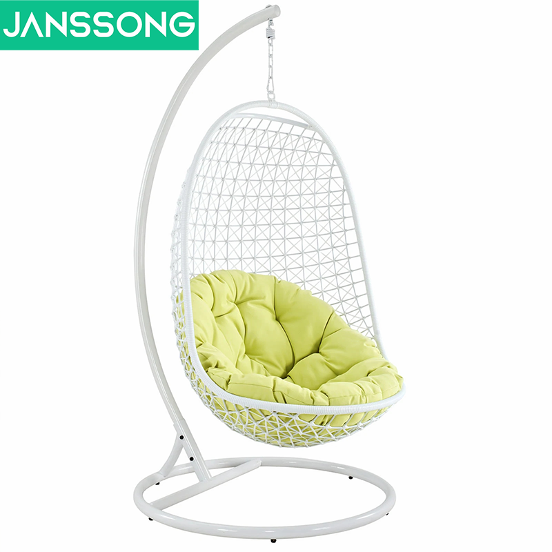 Wholesale High Quality Modern Double Egg Chairs Outdoor Hanging Cushion Rattan Egg Swing Chair