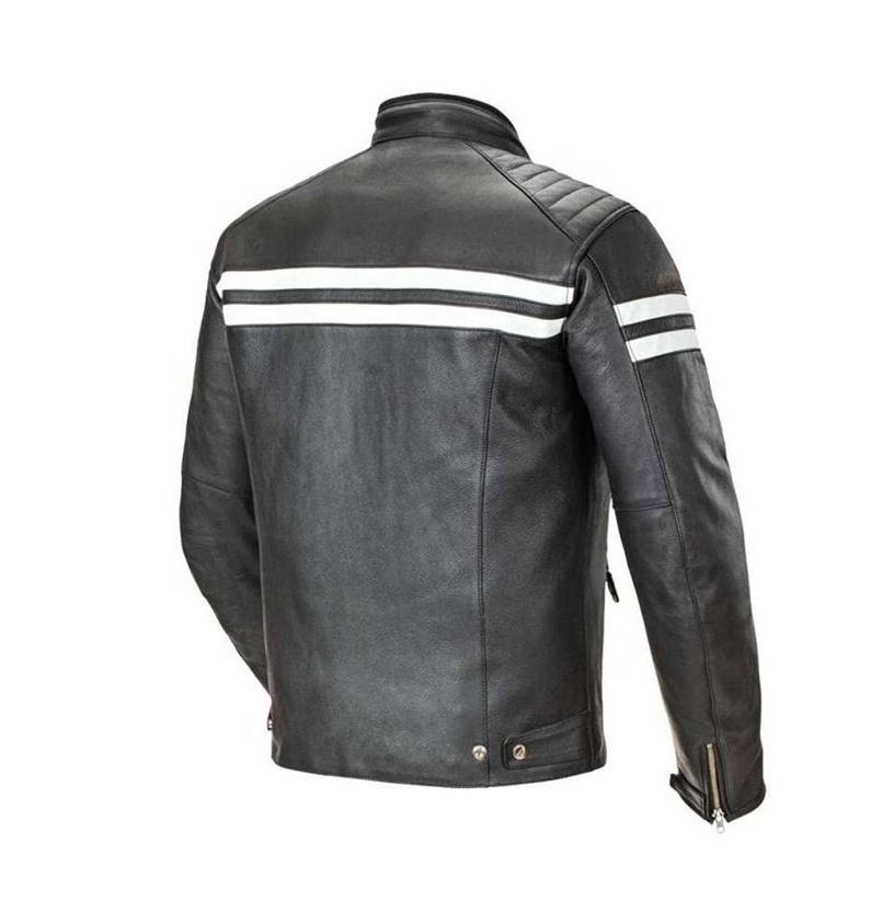 Men's Leather Jacket Motorcycle Off-Road Biker Jacket Leather Protective Gear Motorcycle Leather Jacket