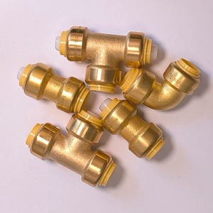 Sanitary Brass Plumbing Shark bite Push Fittings 1/2" Coupling Lead Free Quick Connect Sharkbite Pex Push Fit In Fittings