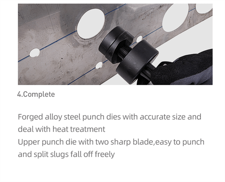 CC-60  hole punching machine Manual Knockout Punch Kit range 22.5 to 61.5 mm 1/2''to 2'' Knockout metal hole punch