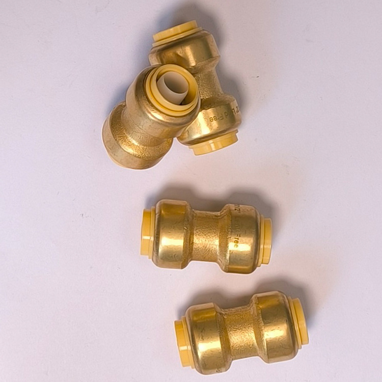 sanitary 1/2 3/4 1 inch Brass Fittings push fit Coupling quick connector Straight connector elbow push fitting valves