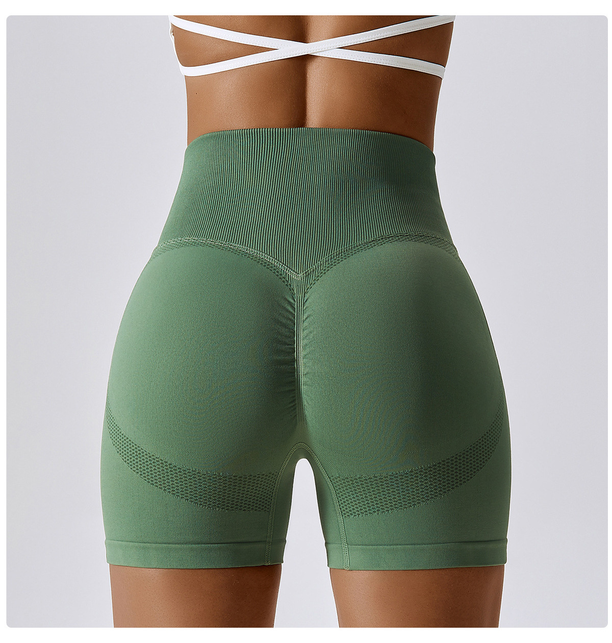 High Quality Hot Sale Seamless Scrunch Butt Lift Fitness Yoga Shorts Sexy Peach Hip Stretch Women Workout Running Sports Clothes