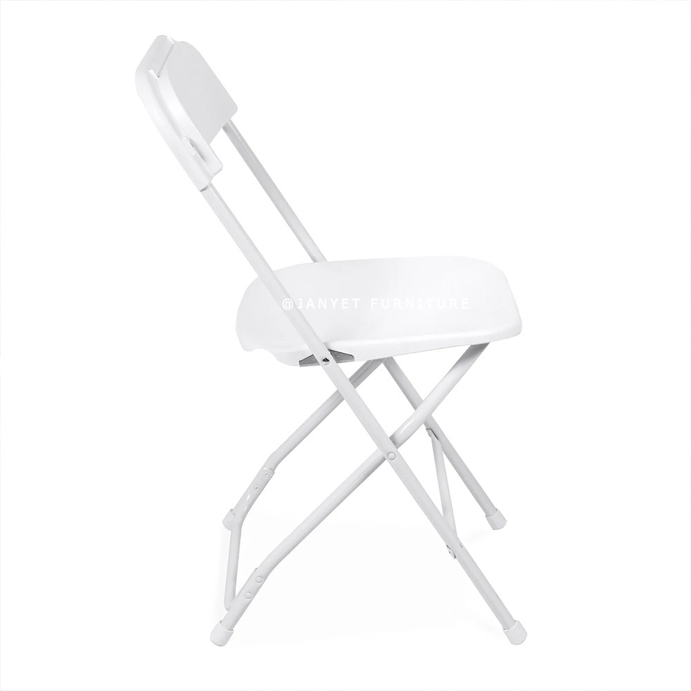 Wholesale Portable Metal Plastic Outdoor Wedding White Folding Chairs for Events Party