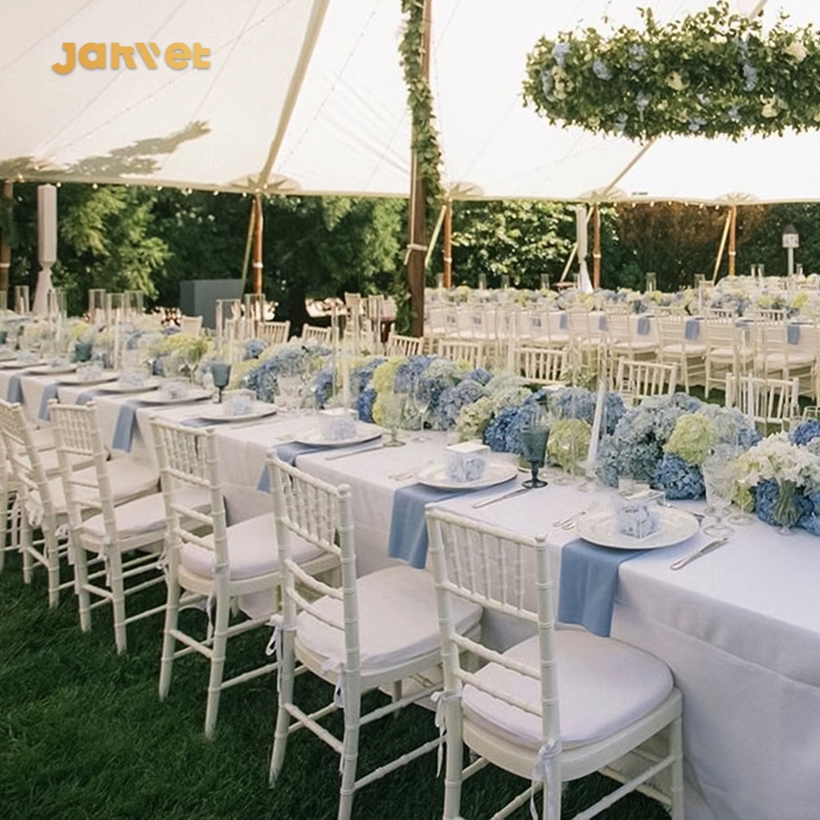 Cheap Classic Events Sillas Tifany Wood White Chiavari Chair for Weddings Rentals