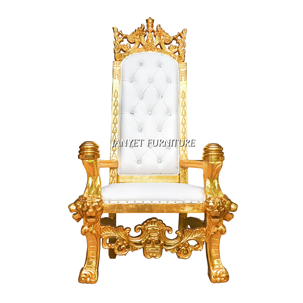 Wholesale Wedding Event King Lion Antique Crown Royal Chair