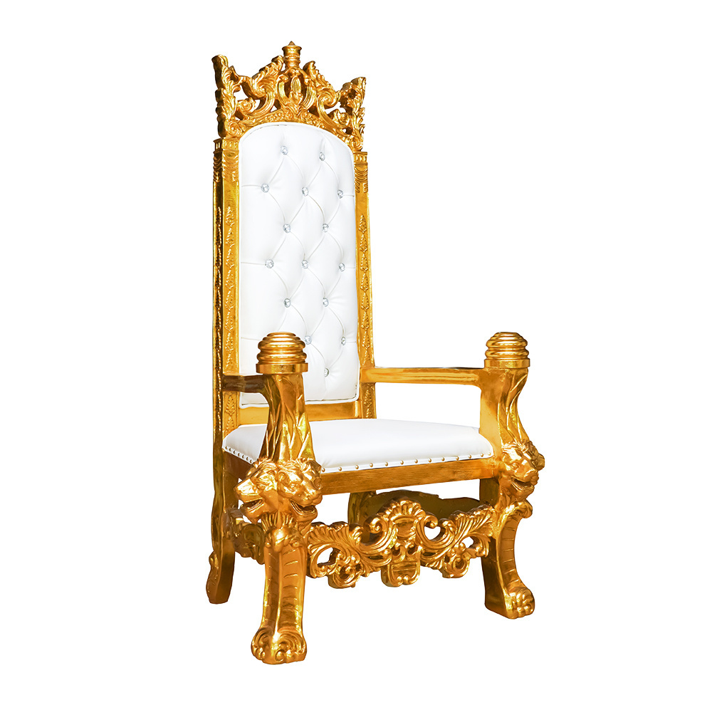 Wholesale Wedding Event King Lion Antique Crown Royal Chair