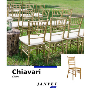 Factory Gold Stacking Wedding Iron Steel Tiffany Chairs Outdoor