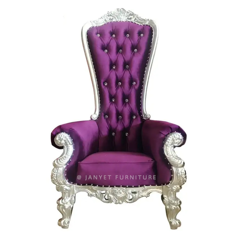 Discount High back Purple king and queen chair