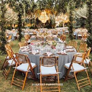 Wholesale Garden Wedding Event Party Outdoor Rustic Folding Bamboo Chair