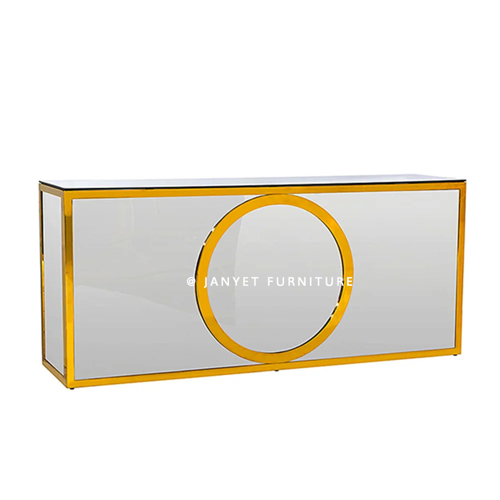 High end banque modern styling designer gold cocktail bar table