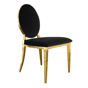 Wholesale Black Velvet Stackable Wedding Dining Round Back Event Chair On Sale