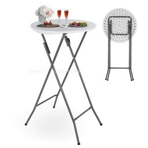 Low Price Wholesale Outdoor Party Round Cocktail Foldable Bar Table for Events