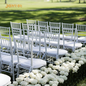 Cheap Classic Events Sillas Tifany Wood White Chiavari Chair for Weddings Rentals