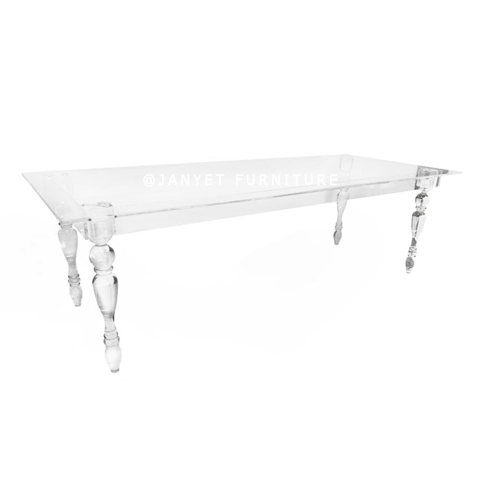 Wholesale Exclusive Wedding Clear Acrylic Sweetheart Transparent Table for Event