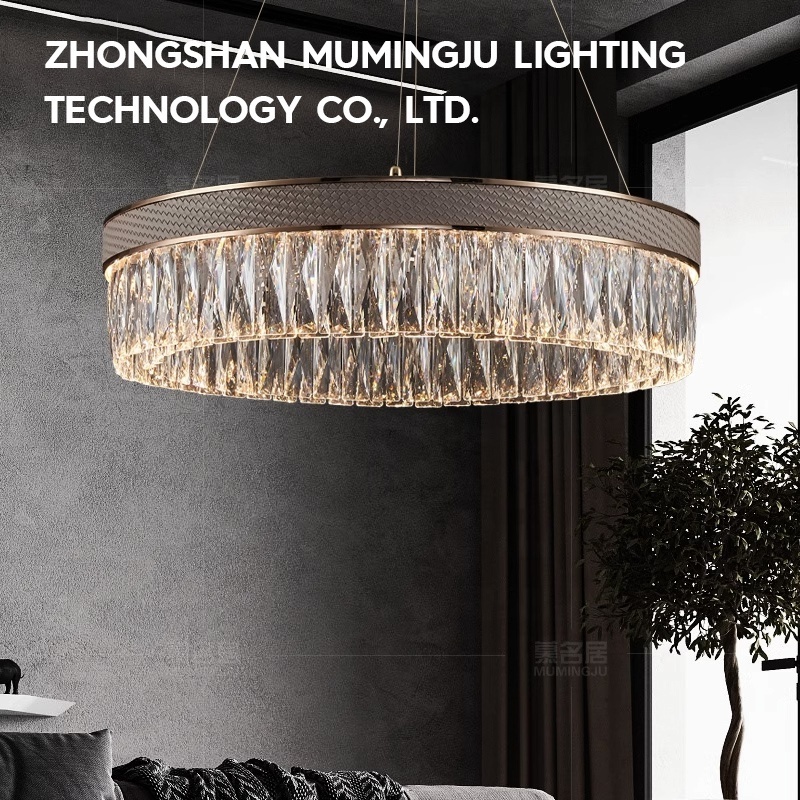 New living room chandelier  luxurious and luxurious crystal lamp  postmodern and minimalist  hotel villa  restaurant bedroom