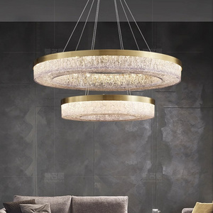 Postmodern minimalist brass light luxury chandelier building, villa, living room, dining room, bedroom