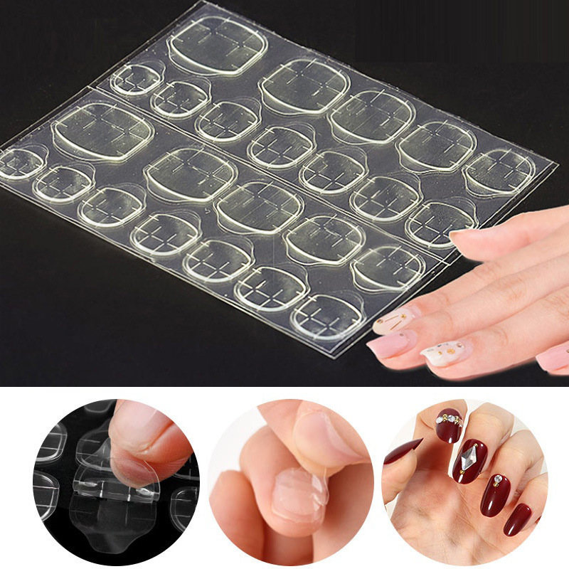 Nail Adhesive Stickers Adhesive Tabs for Acrylic Nail Double Sided Breathable Glue Sticker Jelly Gel False Nails Tips