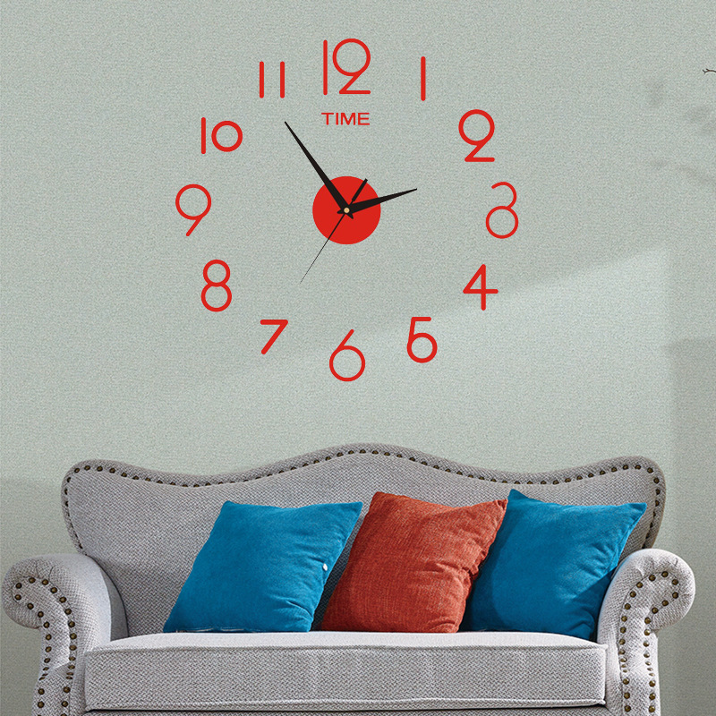 Creative Montre Murales Decorative Wall Stickers DIY Montre Murale 3D Clock Hand	 Large Wall Clock for Home Decor