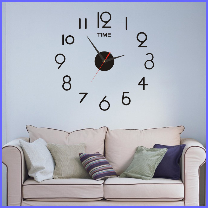 Creative Montre Murales Decorative Wall Stickers DIY Montre Murale 3D Clock Hand	 Large Wall Clock for Home Decor