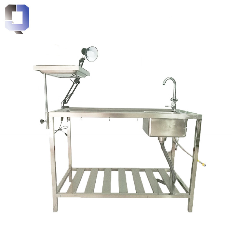 JQ-DT01 Stainless steel animal mortuary corpse anatomy dissection table surgery dissecting table autopsy Operation table