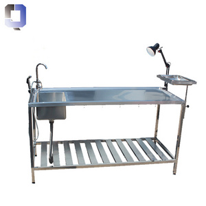 JQ-DT01 Stainless steel animal mortuary corpse anatomy dissection table surgery dissecting table autopsy Operation table