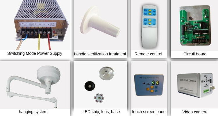 JQ-LED0604-2 shadowless LED Operation Surgical lamp with Built-in Camera System and TV monitor