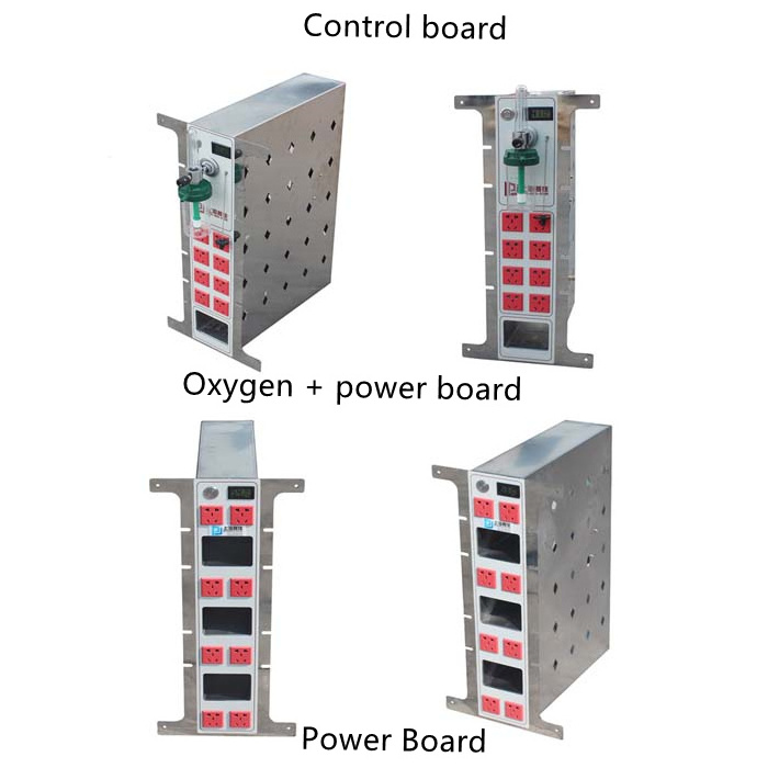 JQ-S04-OL  4 door high-quality Inpatient oxygen cage with power supply version 4-compartment veterinary oxygen cage